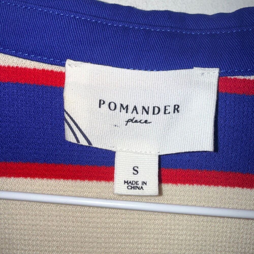 Tuckernuck Pomander Place Bradley Striped Knit Polo Dress - Cream/Red/Blue S - Picture 5 of 7